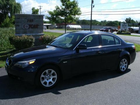 Jet Black BMW 5 Series 525i Sedan.  Click to enlarge.
