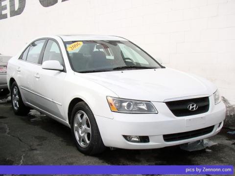 2006 Hyundai Sonata V6. Powder White Pearl 2006 Hyundai Sonata GLS V6 with Gray interior Powder White Pearl Hyundai Sonata GLS V6. Click to enlarge.