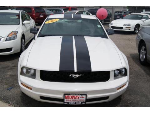 Performance White Ford Mustang V6 Deluxe Coupe.  Click to enlarge.