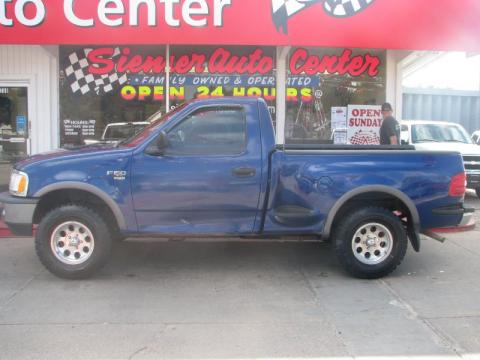 Royal Blue Metallic Ford F150 XL Regular Cab 4x4.  Click to enlarge.