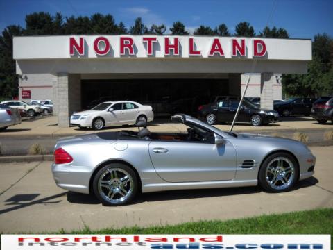 Brilliant Silver Metallic Mercedes-Benz SL 500 Roadster.  Click to enlarge.