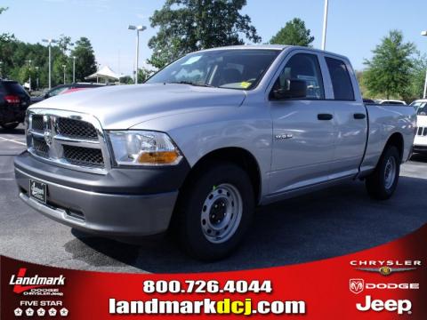 Bright Silver Metallic Dodge Ram 1500 ST Quad Cab.  Click to enlarge.