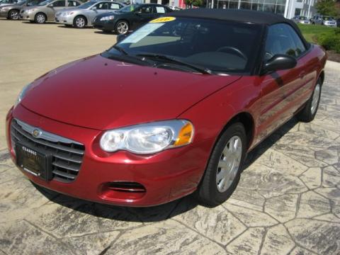 Inferno Red Crystal Pearl Chrysler Sebring Convertible.  Click to enlarge.