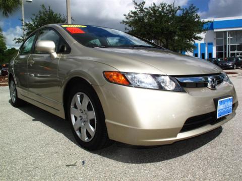 Borrego Beige Metallic Honda Civic LX Sedan.  Click to enlarge.