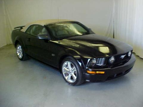 Black Ford Mustang GT Premium Convertible.  Click to enlarge.