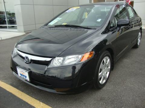 Nighthawk Black Pearl Honda Civic LX Sedan.  Click to enlarge.