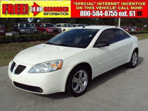 Ivory White Pontiac G6 GT Sedan.  Click to enlarge.