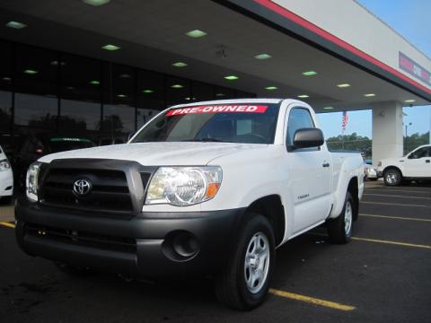 Super White Toyota Tacoma Regular Cab.  Click to enlarge.