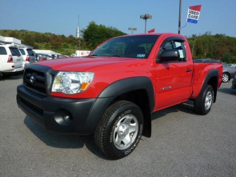 Radiant Red Toyota Tacoma Regular Cab 4x4.  Click to enlarge.