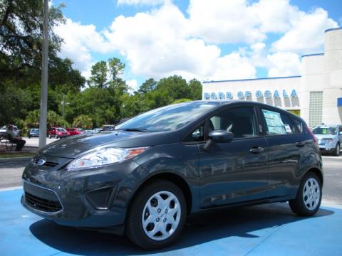 Monterey Grey Metallic Ford Fiesta SE Hatchback.  Click to enlarge.