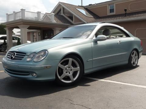 Ice Blue Metallic Mercedes-Benz CLK 320 Coupe.  Click to enlarge.