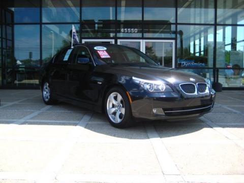 Black Sapphire Metallic BMW 5 Series 528i Sedan.  Click to enlarge.