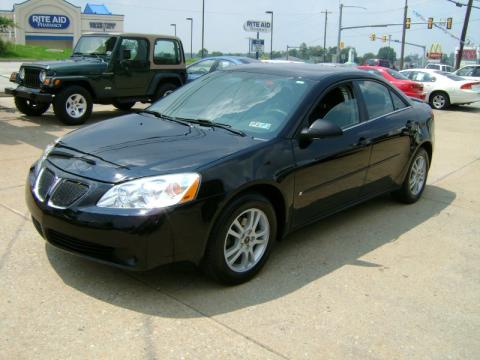 Black Pontiac G6 Sedan.  Click to enlarge.