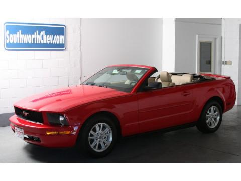 Torch Red Ford Mustang V6 Deluxe Convertible.  Click to enlarge.