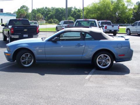 Windveil Blue Metallic Ford Mustang GT Deluxe Convertible.  Click to enlarge.