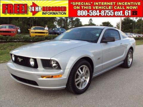 Satin Silver Metallic Ford Mustang GT Premium Coupe.  Click to enlarge.