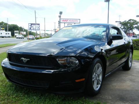 Black Ford Mustang V6 Coupe.  Click to enlarge.