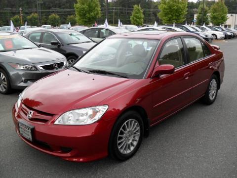 Tango Red Pearl Honda Civic EX Sedan.  Click to enlarge.