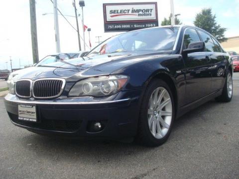 Monaco Blue Metallic BMW 7 Series 750Li Sedan.  Click to enlarge.