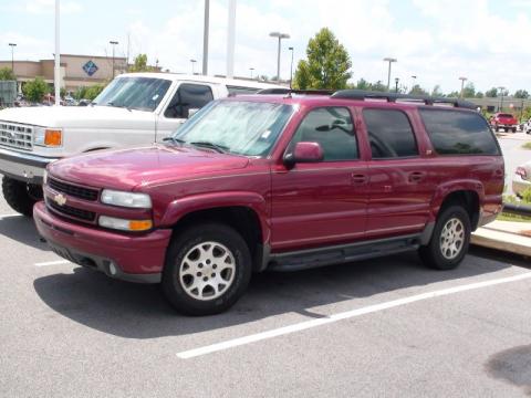 Sport Red Metallic Chevrolet Suburban 1500 Z71 4x4.  Click to enlarge.