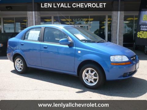 Bright Blue Chevrolet Aveo LS Sedan.  Click to enlarge.