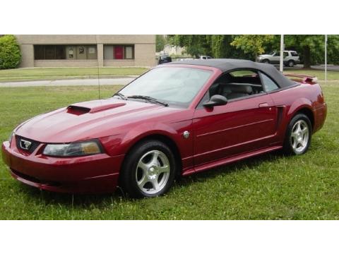 40th Anniversary Crimson Red Metallic Ford Mustang V6 Convertible.  Click to enlarge.