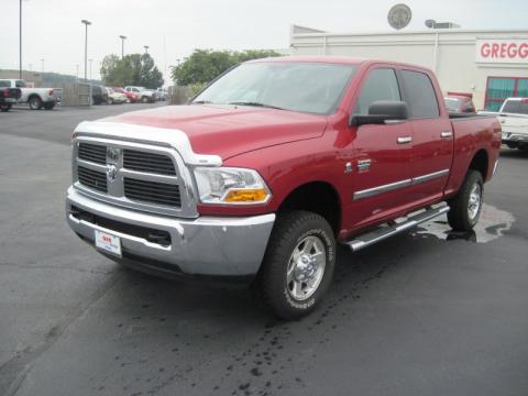 Inferno Red Crystal Pearl Dodge Ram 2500 SLT Crew Cab 4x4.  Click to enlarge.