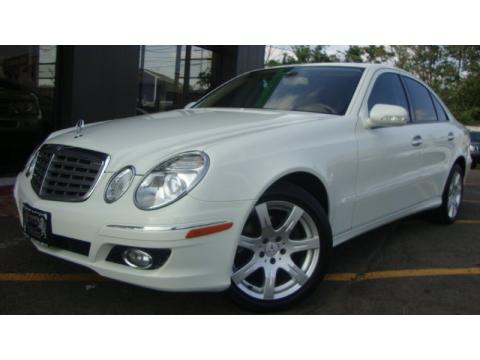 Arctic White Mercedes-Benz E 350 4Matic Sedan.  Click to enlarge.