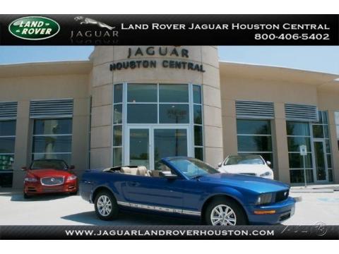 Vista Blue Metallic Ford Mustang V6 Deluxe Convertible.  Click to enlarge.