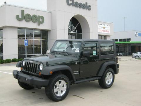 Natural Green Pearl Jeep Wrangler Sport 4x4.  Click to enlarge.