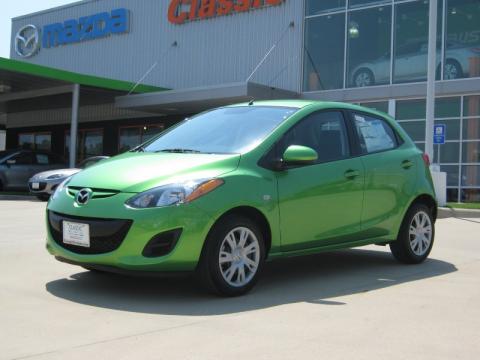 Spirited Green Metallic Mazda MAZDA2 Sport.  Click to enlarge.