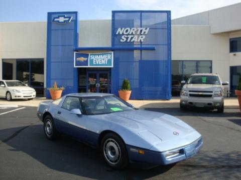 Light Blue Metallic Chevrolet Corvette Coupe.  Click to enlarge.