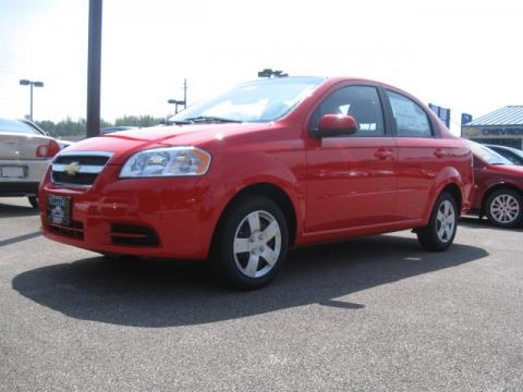Victory Red Chevrolet Aveo LT Sedan.  Click to enlarge.