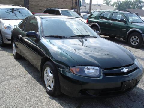 Dark Green Metallic Chevrolet Cavalier Coupe.  Click to enlarge.