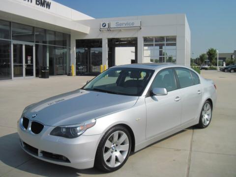 Titanium Silver Metallic BMW 5 Series 530i Sedan.  Click to enlarge.