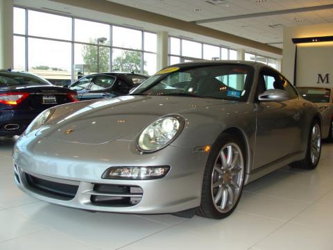 Arctic Silver Metallic Porsche 911 Carrera Coupe.  Click to enlarge.
