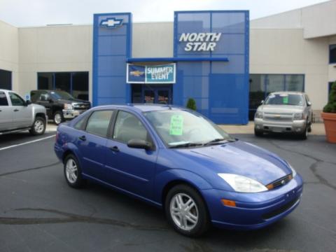 Malibu Blue Metallic Ford Focus SE Sedan.  Click to enlarge.