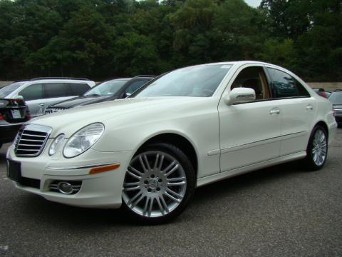 Arctic White Mercedes-Benz E 350 4Matic Sedan.  Click to enlarge.