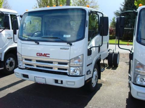 Arctic White GMC W Series Truck W4500 Crew Cab Chassis.  Click to enlarge.
