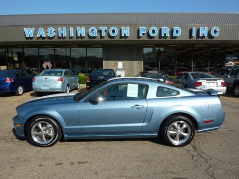 Windveil Blue Metallic Ford Mustang GT Premium Coupe.  Click to enlarge.