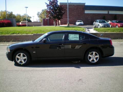 Brilliant Black Crystal Pearl 2009 Dodge Charger SXT with Dark Slate Gray 