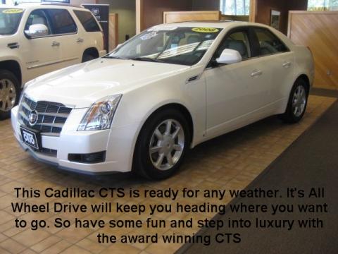White Diamond Tri-Coat Cadillac CTS 4 AWD Sedan.  Click to enlarge.