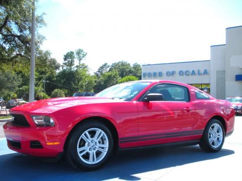 Torch Red Ford Mustang V6 Coupe.  Click to enlarge.