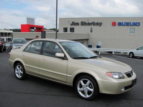 Shimmering Sand Metallic Mazda Protege ES.  Click to enlarge.