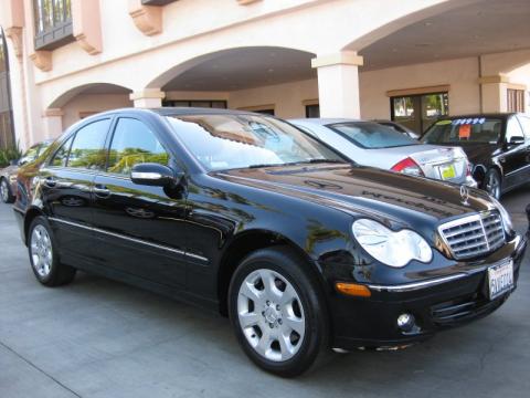 Black Mercedes-Benz C 350 Luxury.  Click to enlarge.