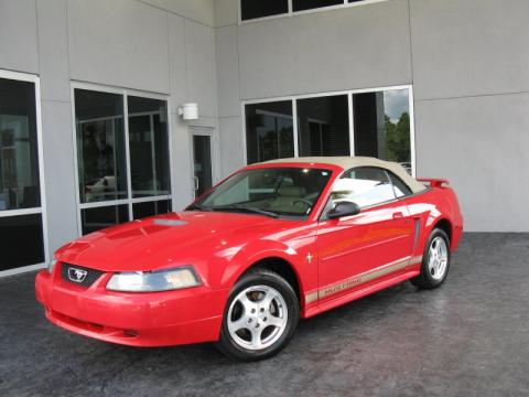 Torch Red Ford Mustang V6 Convertible.  Click to enlarge.