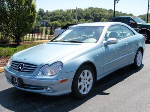 Ice Blue Metallic Mercedes-Benz CLK 320 Coupe.  Click to enlarge.