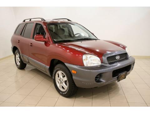 Merlot Red Hyundai Santa Fe .  Click to enlarge.