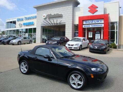 Brilliant Black Mazda MX-5 Miata Roadster.  Click to enlarge.