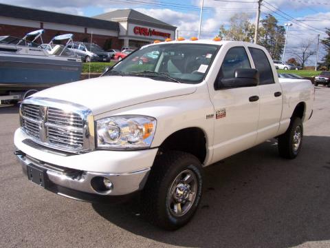 Bright White Dodge Ram 2500 Big Horn Edition Quad Cab 4x4.  Click to enlarge.